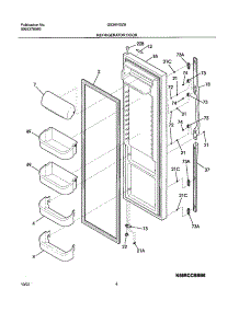 05 - Refrigerator Door parts for Frigidaire Refrigerator GS26HSZBQ1 from AppliancePartsPros.com