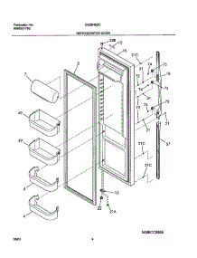 05 - Refrigerator Door parts for Frigidaire Refrigerator GS26HSZCC0 from AppliancePartsPros.com