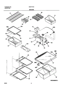 07 - Shelves parts for Frigidaire Refrigerator GS21HTZCW0 from AppliancePartsPros.com