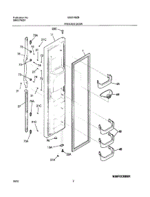 03 - Freezer Door parts for Frigidaire Refrigerator GS23HSZBC1 from AppliancePartsPros.com