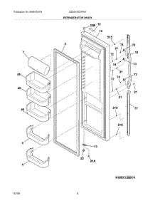 05 - Refrigerator Door parts for Frigidaire Refrigerator GS26HSZDPW4 from AppliancePartsPros.com