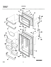 03 - Door parts for Frigidaire Refrigerator GS18HTZBQ6 from AppliancePartsPros.com