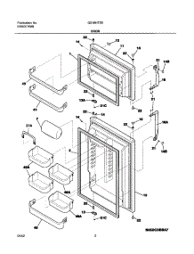 03 - Doors parts for Frigidaire Refrigerator GS18HTZBQ0 from AppliancePartsPros.com