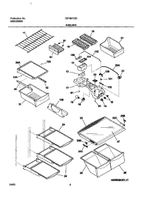 07 - Shelves parts for Frigidaire Refrigerator GS18HTZBQ6 from AppliancePartsPros.com