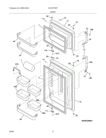 03 - Door parts for Frigidaire Refrigerator GS18HTZDPB0 from AppliancePartsPros.com