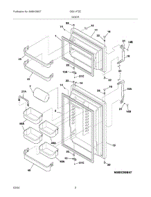 03 - Door parts for Frigidaire Refrigerator GS21HTZCB2 from AppliancePartsPros.com