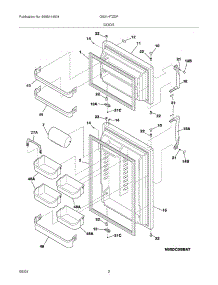 03 - Door parts for Frigidaire Refrigerator GS21HTZDPB0 from AppliancePartsPros.com