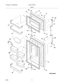 03 - Door parts for Frigidaire Refrigerator GS21HTZDPW5 from AppliancePartsPros.com