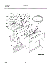 15 - Dispenser parts for Frigidaire Refrigerator GS23HSZBQ0 from AppliancePartsPros.com