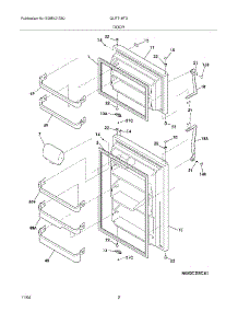 03 - Door parts for Frigidaire Refrigerator GLRT183TDQ8 from AppliancePartsPros.com