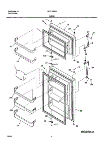 03 - Door parts for Frigidaire Refrigerator GLRT184RAW2 from AppliancePartsPros.com