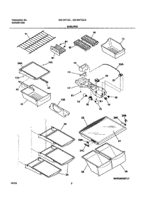 07 - Shelves parts for Frigidaire Refrigerator GS18HTZCSB0 from AppliancePartsPros.com