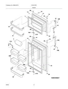 03 - Door parts for Frigidaire Refrigerator GS18HTZDPW0 from AppliancePartsPros.com