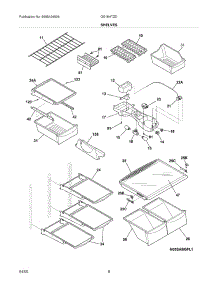 07 - Shelves parts for Frigidaire Refrigerator GS18HTZDQ4 from AppliancePartsPros.com