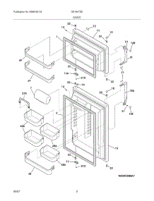 03 - Doors parts for Frigidaire Refrigerator GS18HTZDQD from AppliancePartsPros.com