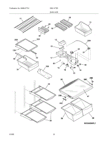 07 - Shelves parts for Frigidaire Refrigerator GS21HTZDQ2 from AppliancePartsPros.com