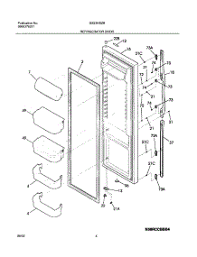 05 - Refrigerator Door parts for Frigidaire Refrigerator GS23HSZBC2 from AppliancePartsPros.com