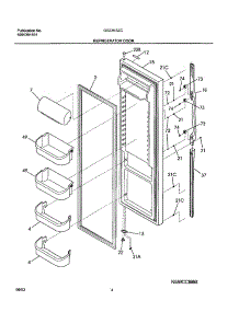 05 - Refrigerator Door parts for Frigidaire Refrigerator GS23HSZCC0 from AppliancePartsPros.com