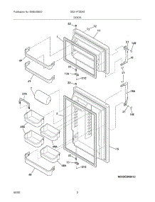03 - Door parts for Frigidaire Refrigerator GS21HTZDK5 from AppliancePartsPros.com
