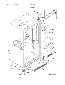 07 - Cabinet parts for Frigidaire Refrigerator GS26HSZDC7 from AppliancePartsPros.com