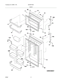 03 - Door parts for Frigidaire Refrigerator GS18HTZDB1 from AppliancePartsPros.com