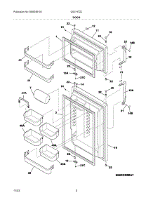 03 - Door parts for Frigidaire Refrigerator GS21HTZCQ1 from AppliancePartsPros.com