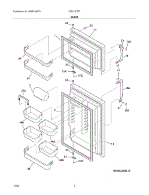 03 - Door parts for Frigidaire Refrigerator GS21HTZDK1 from AppliancePartsPros.com