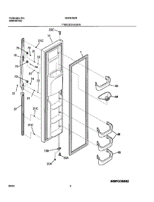 03 - Freezer Door parts for Frigidaire Refrigerator GS23HSZBQ2 from AppliancePartsPros.com