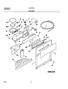 15 - Ice & Water Dispenser parts for Frigidaire Refrigerator GS26HSZBC3 from AppliancePartsPros.com