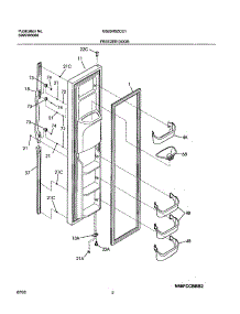 03 - Freezer Door parts for Frigidaire Refrigerator GS26HSZCC1 from AppliancePartsPros.com