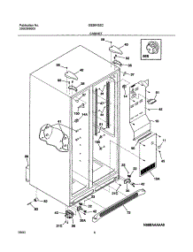 07 - Cabinet parts for Frigidaire Refrigerator GS26HSZCW2 from AppliancePartsPros.com