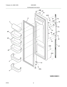 05 - Refrigerator Door parts for Frigidaire Refrigerator GS26HSZDW0 from AppliancePartsPros.com