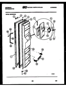 02 - Freezer Door Parts parts for Frigidaire Refrigerator GSIW36HH2 from AppliancePartsPros.com