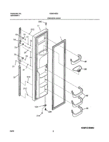 03 - Freezer Door parts for Frigidaire Refrigerator GS26HSZCC3 from AppliancePartsPros.com