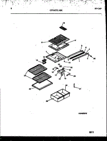 05 - Shelves And Supports parts for Frigidaire Refrigerator GTL160BK0 from AppliancePartsPros.com