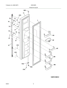 03 - Freezer Door parts for Frigidaire Refrigerator GS26HSZDC4 from AppliancePartsPros.com