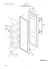 05 - Refrigerator Door parts for Frigidaire Refrigerator LESR26EFE0 from AppliancePartsPros.com
