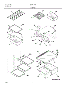 07 - Shelves parts for Frigidaire Refrigerator GLRT214TCQ1 from AppliancePartsPros.com
