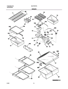 07 - Shelves parts for Frigidaire Refrigerator GLRT216TAW1 from AppliancePartsPros.com