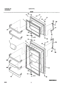 03 - Door parts for Frigidaire Refrigerator GLRT214TCQ0 from AppliancePartsPros.com