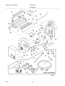 11 - Ice Maker parts for Frigidaire Refrigerator GLRT218WDBB from AppliancePartsPros.com