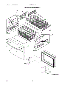 03 - Freezer Drawer - Basket parts for Frigidaire Refrigerator LGHB2869LF5 from AppliancePartsPros.com