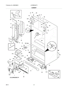 07 - Cabinet parts for Frigidaire Refrigerator LGHB2869LF5 from AppliancePartsPros.com