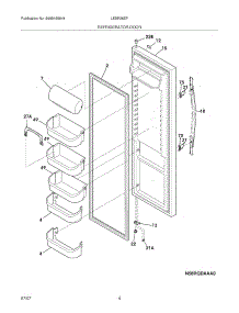 05 - Refrigerator Door parts for Frigidaire Refrigerator LESR26EFE5 from AppliancePartsPros.com