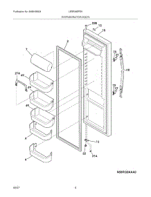 05 - Refrigerator Door parts for Frigidaire Refrigerator LESR26EFE6 from AppliancePartsPros.com