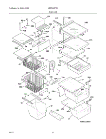 09 - Shelves parts for Frigidaire Refrigerator LESR26EFE6 from AppliancePartsPros.com