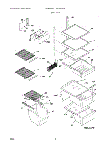 09 - Shelves parts for Frigidaire Refrigerator LGHS2634KE0 from AppliancePartsPros.com