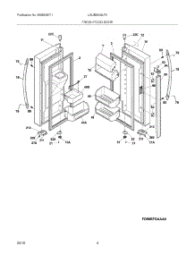 05 - Refrigerator Doors parts for Frigidaire Refrigerator LGUB2642LF0 from AppliancePartsPros.com