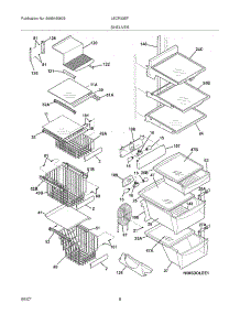 09 - Shelves parts for Frigidaire Refrigerator LECR23EFE1 from AppliancePartsPros.com