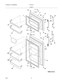03 - Doors parts for Frigidaire Refrigerator LFHT1817LB2 from AppliancePartsPros.com